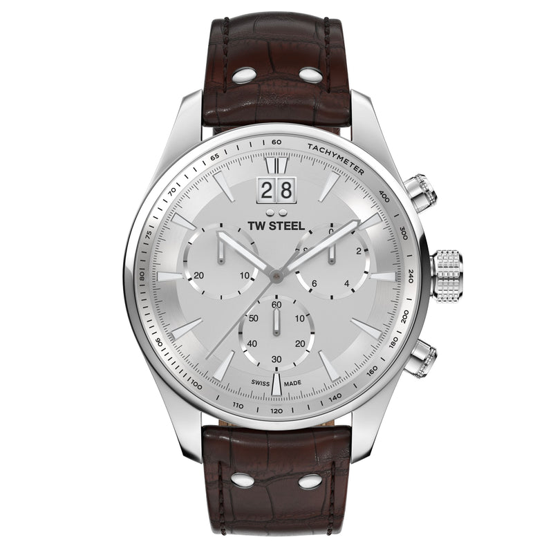 TW Steel Ace Aternus 45mm Chronograph Brown Leather