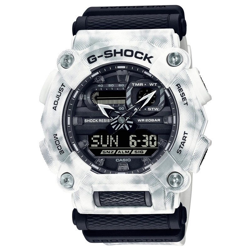 G-Shock Grunge Snow Camouflage with White Strap Watch GA900GC-7A