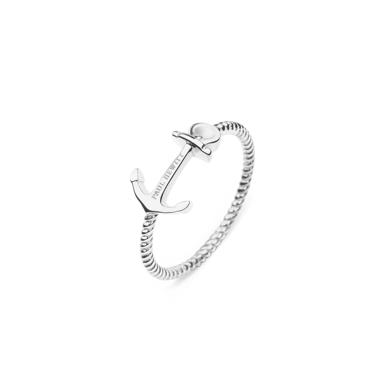 Paul Hewitt Anchor Rope Silver Ring - 52