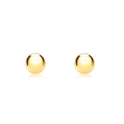 9K Yellow Gold Ball Stud Earrings 3mm