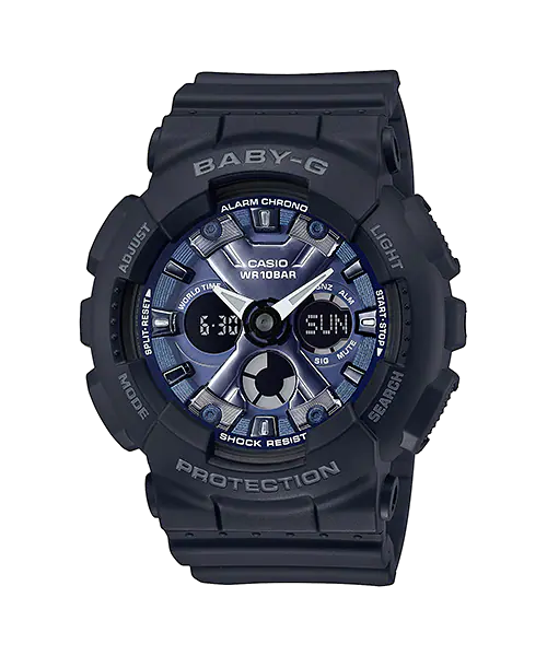 Baby-G Digital Analog Black Resin Band Watch BA130-1A2