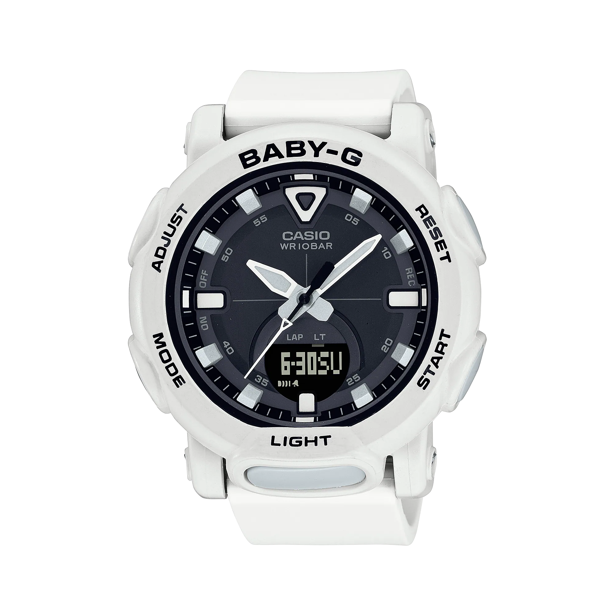 Baby-G Digital Analog White Resin Band Watch BGA310-7A2