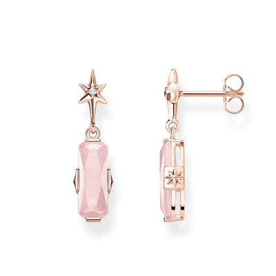 Thomas Sabo Ear Studs Pink Stone With Star TH2107RQ