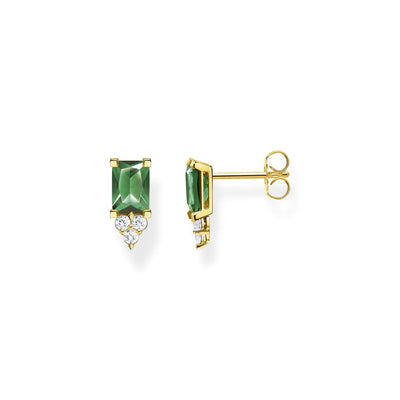 Thomas Sabo Ear Studs Green Stone Gold TH2173GY