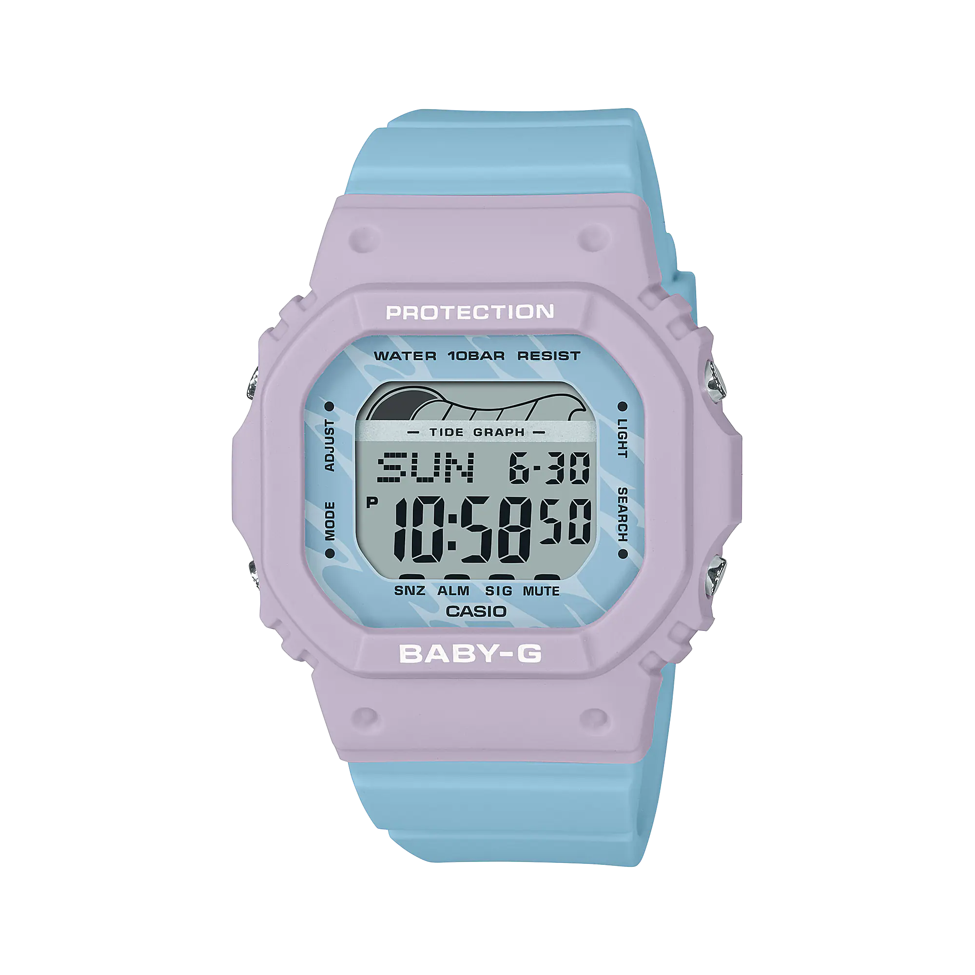 Baby-G Glide Digital Blue Resin Band Watch BLX565-2D