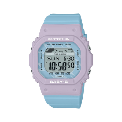 Baby-G Glide Digital Blue Resin Band Watch BLX565-2D