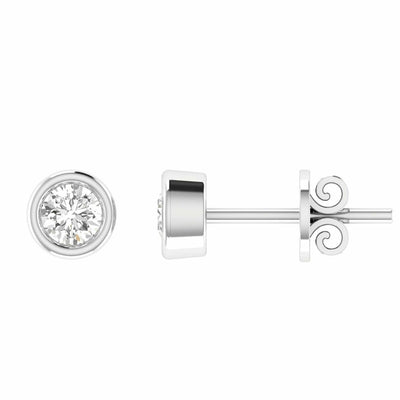 Diamond Stud Earrings With 0.18ct Diamonds In 9K White Gold