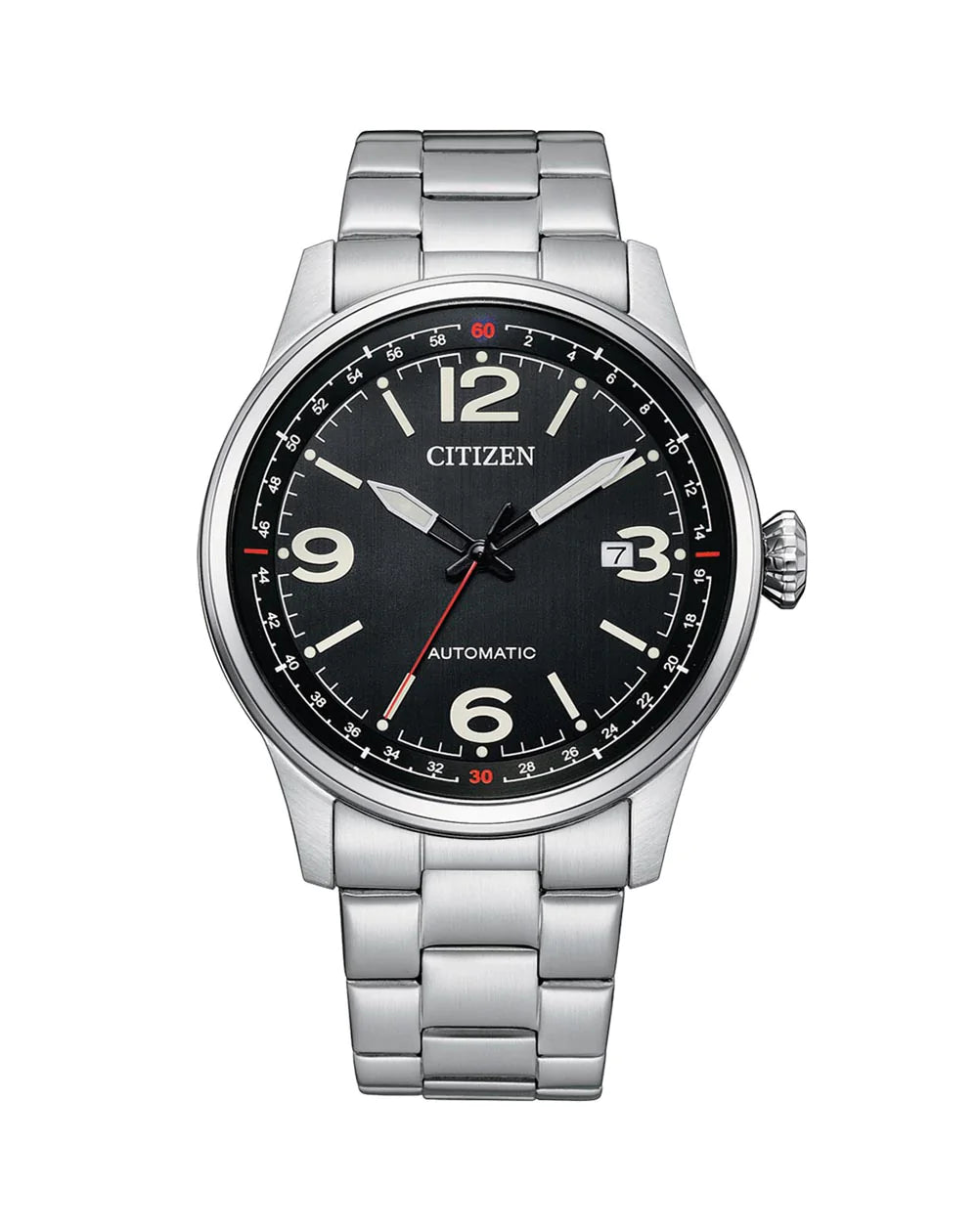 Citizen Automatic Stainless Steel Black Dial Watch NJ0160-87E