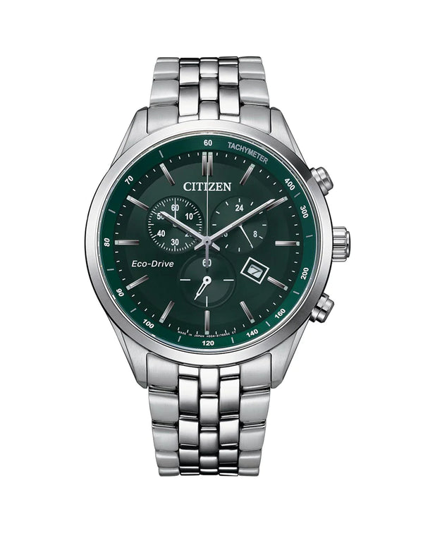 Citizen Eco Drive Strap Green Dial Watch AT2149-85X