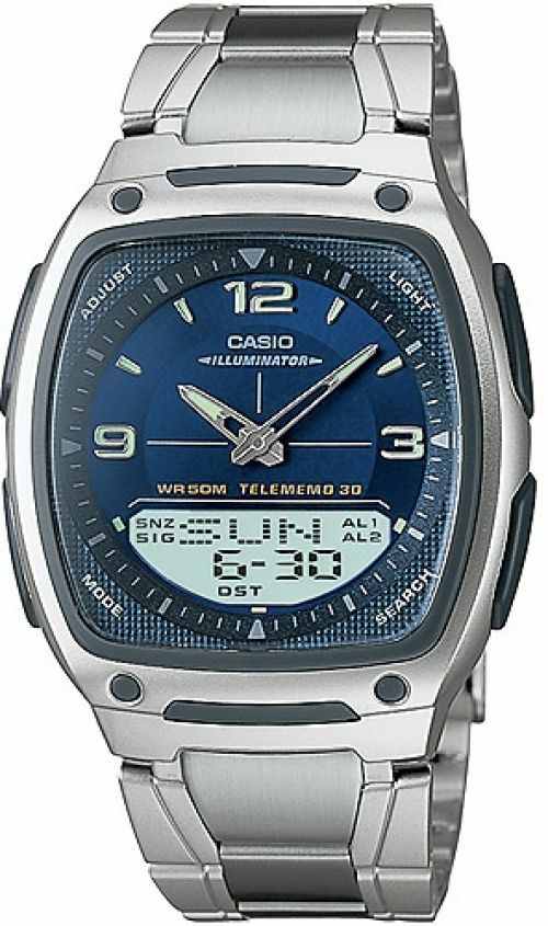 Casio Aw81D-2Av Ana-Digi Stainless Steel Mens Watch