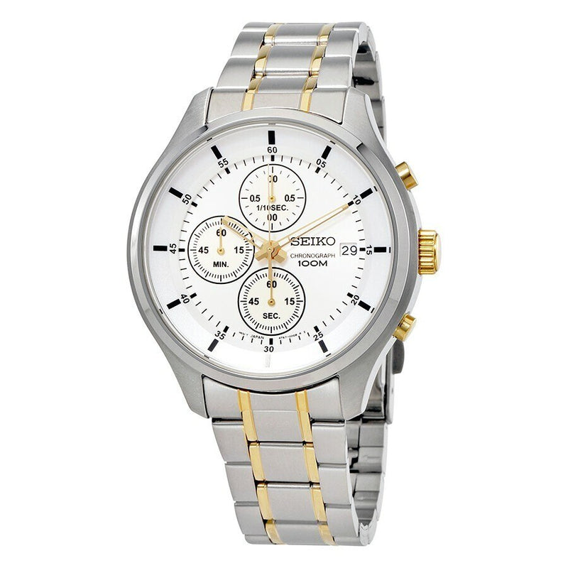 Seiko Chronograph Silver Dial Mens Watch