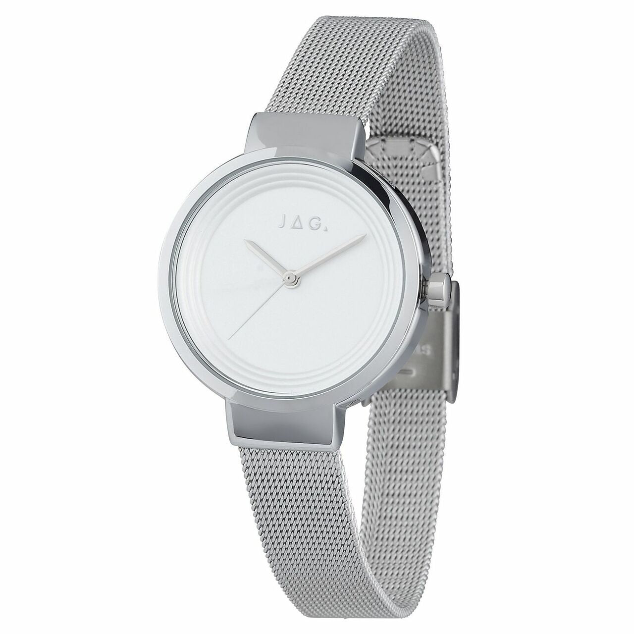Jag Chloe White Matt Dial Silver Bracelet Womens Watch