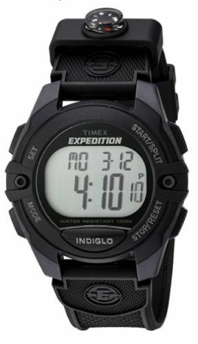 Timex Tw4B07700 Expedition Full-Size Digital Cat Black Resin Strap Mens Watch