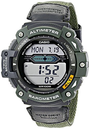 Casio Sgw300Hb-3Avcf Multi-Function Sport With Green Nylon Band Mens Watch