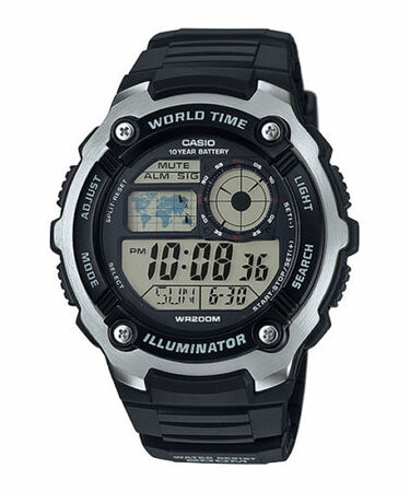 Casio Youth Illuminator World Time Digital Ae-2100W-1Av Ae2100W-1Av Mens Watch