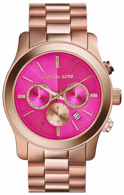 Michael kors runway on sale watch rose gold