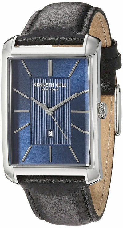 Kenneth Cole New York 'Classic' Quartz Stainless Steel And Leather