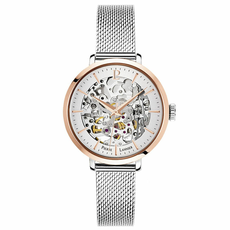Pierre Lannier Automatic Skeleton Rose Gold Silver/Silver