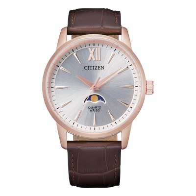 Citizen Brown Leather Moonphase Dress Watch AK5003-05A