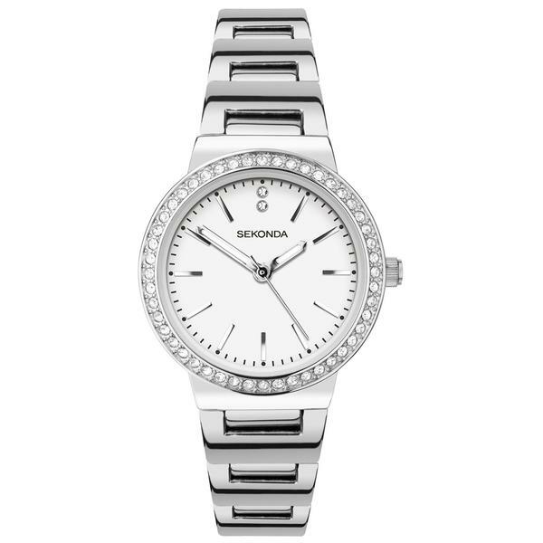 Sekonda Silver Case White Dial SK40077 Women's Watch