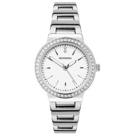 Sekonda Silver Case White Dial SK40077 Women's Watch