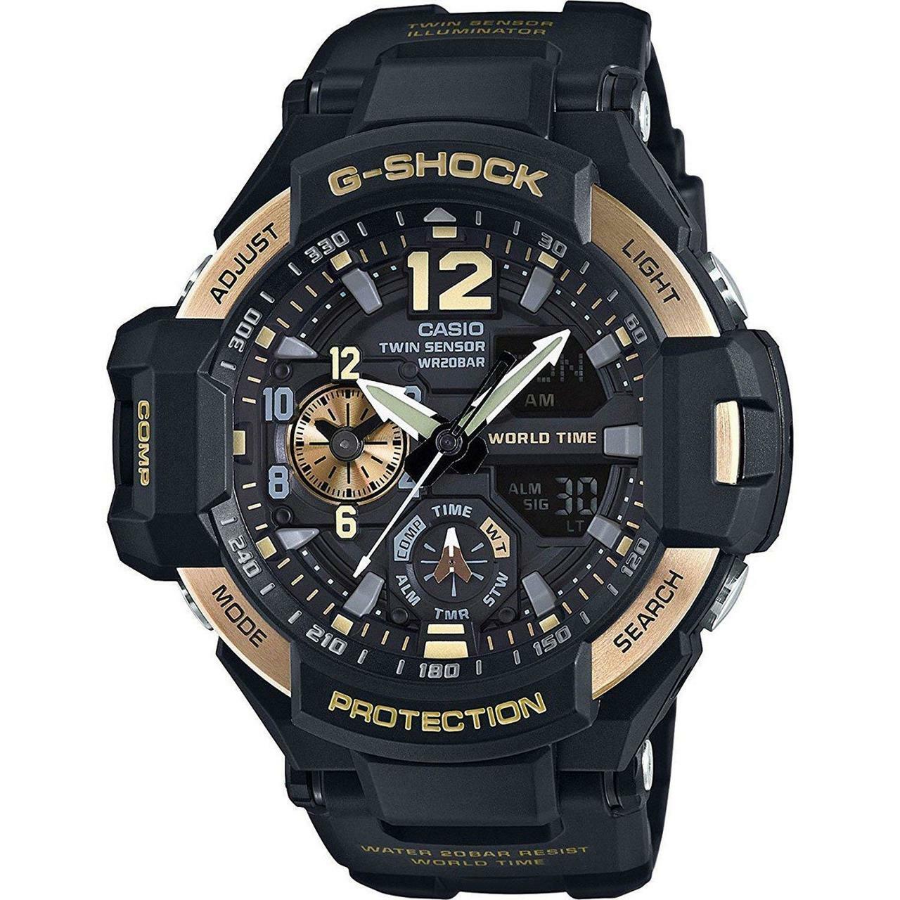 Casio G-Shock Gravitymaster Twin Sensor World Time Ga-1100-9G Ga1100-9G Mens Watch