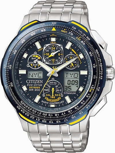 Citizen Skyhawk Atomic Titanium Blue Angels Mens Watch