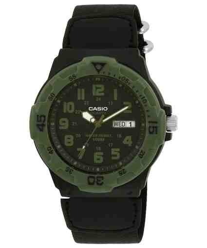 Casio Quartz 100M Analog Black Dial Mrw-200Hb-1Bv Mens Watch