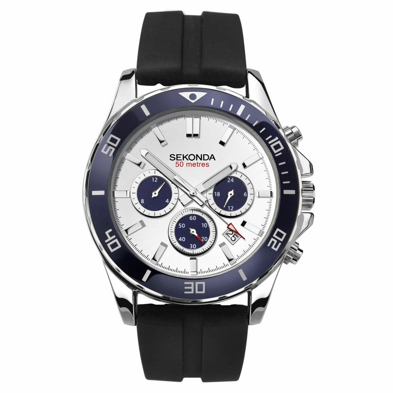 Sekonda Silver Case White Dial Mens Watch