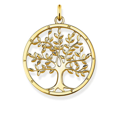 Thomas Sabo Tree Of Love Yellow Gold Plated Cubic Zirconia Pendant