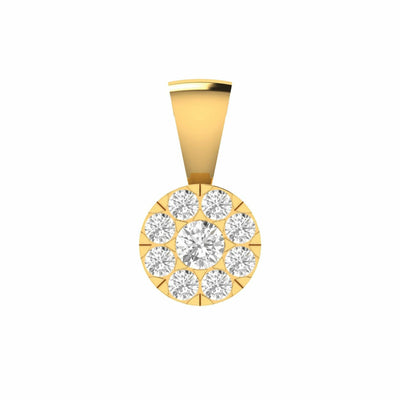 Cluster Diamond Pendant With 0.25ct Diamonds In 9K Yellow Gold