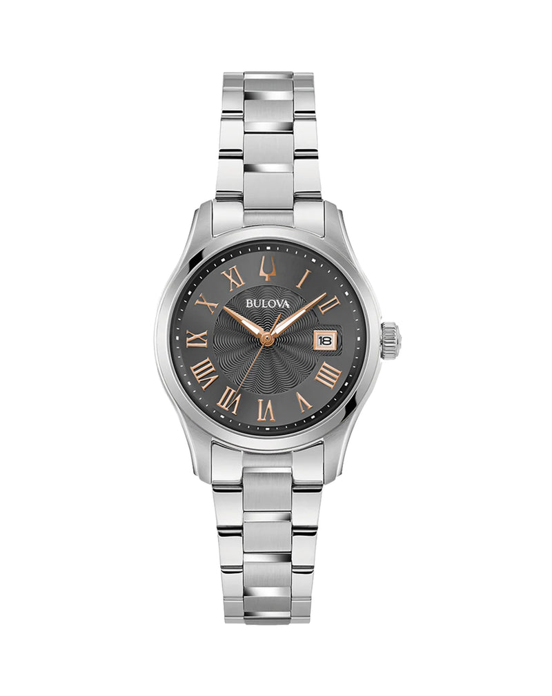 Bulova 经典不锈钢女士手表 96M164