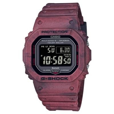 G-Shock 太阳能红色树脂表带手表 GWB5600SL-4D