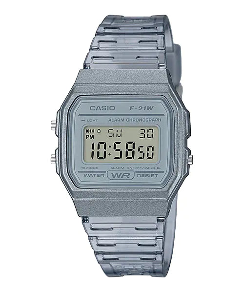 Casio Digital Grey Resin Band Watch F91WS-8D