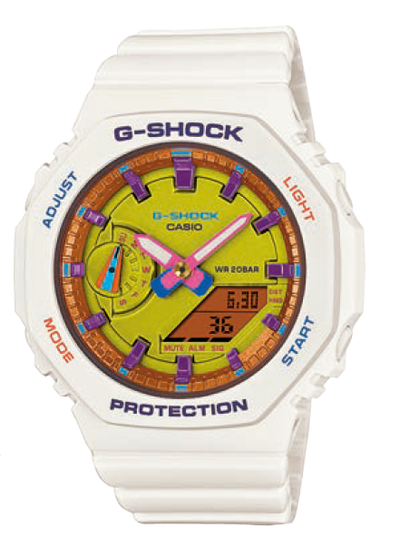 G-Shock White Resin Band Womens Watch GMAS2100BS-7A