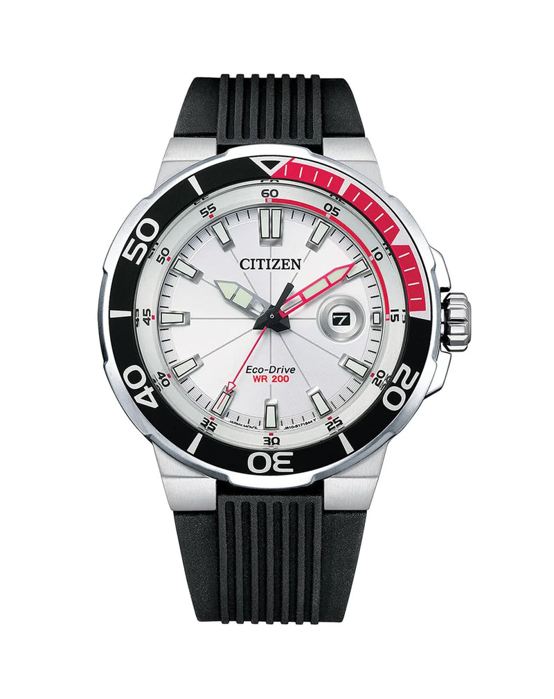 Citizen Eco Drive Strap Silver Dial Watch AW1429-00A