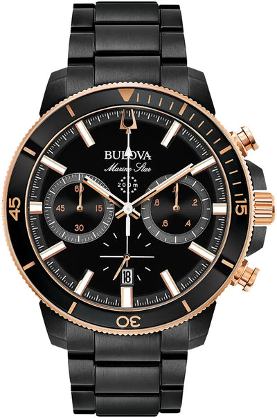 Bulova Marine Star Quartz Mens Watch 98B302