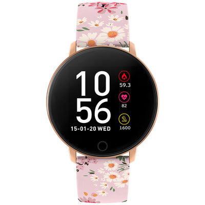 Reflex Active Series 5 Pink Floral Silicone Smart Watch