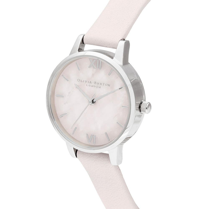 Olivia Burton Semi Precious Silver Blossom Watch - Silver