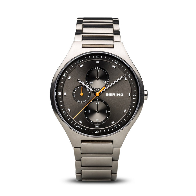 Bering Titanium Brushed Silver Link Watch