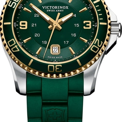 Victorinox Swiss Army Maverick Green Dial Green Rubber Mens Watch Watch Direct