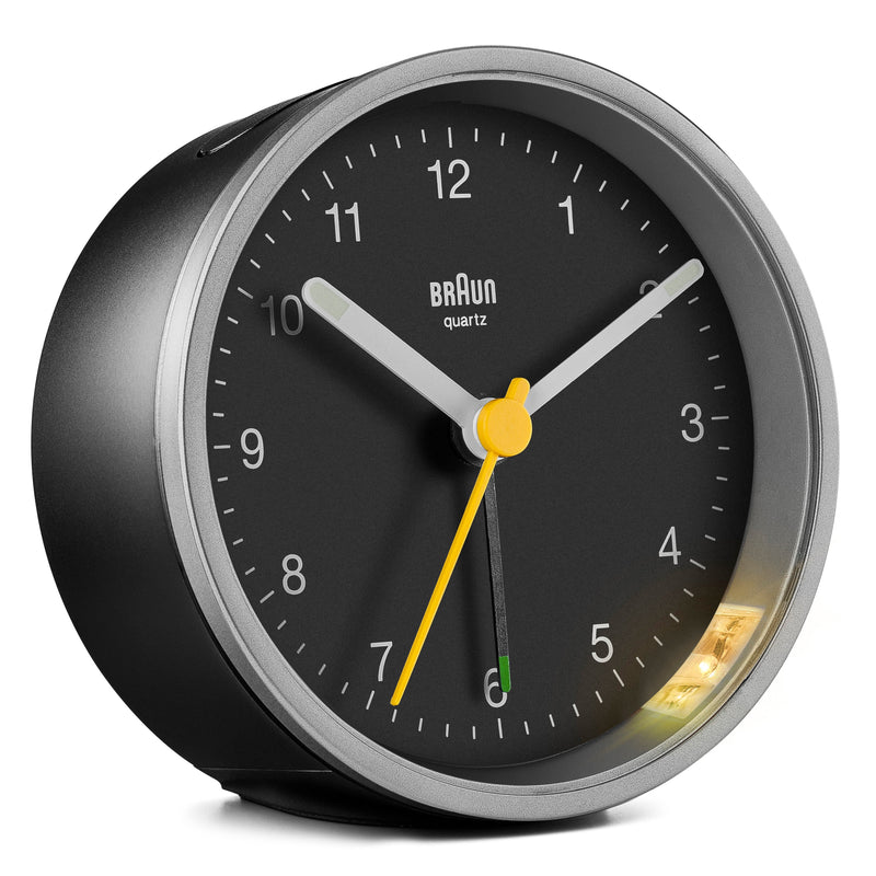 Braun Classic Analogue Alarm Clock Silver