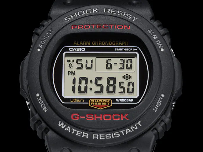 G Shock Digital Black Resin Band Watch DW5750E 1D Watch Direct