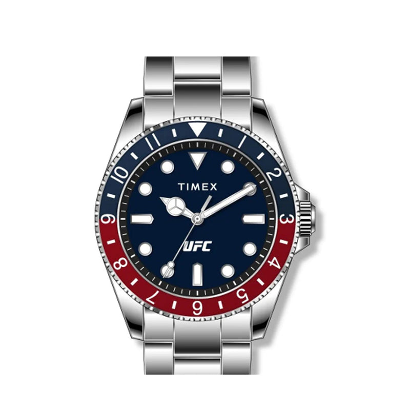 Timex UFC Debut 3 指针 42.5 毫米不锈钢表带手表 TW2V56600