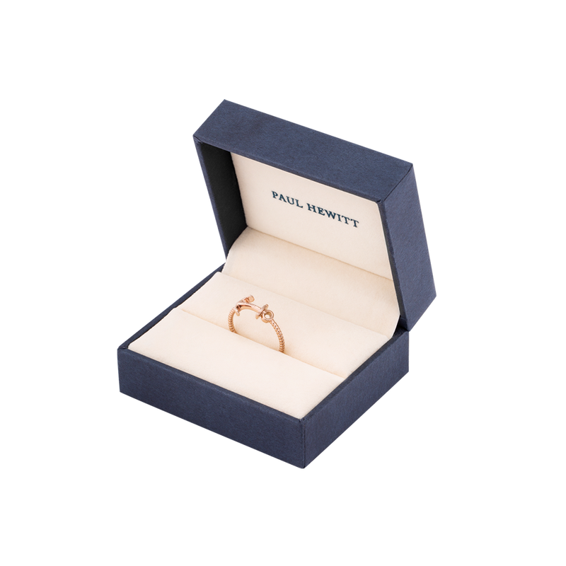 Paul Hewitt Anchor Rope Rose Gold Ring - 54
