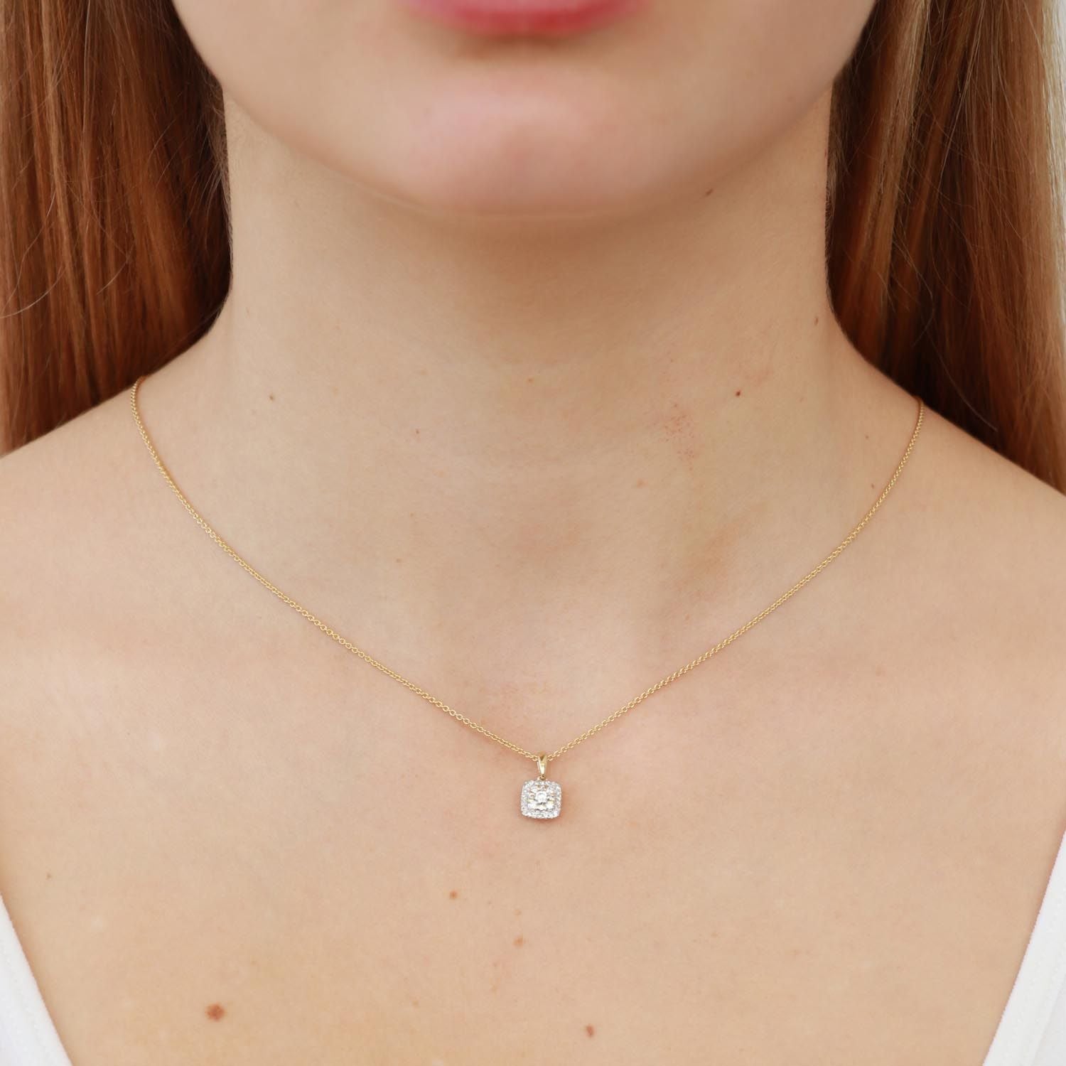 Pendant with 0.25ct Diamond In 9K Yellow Gold