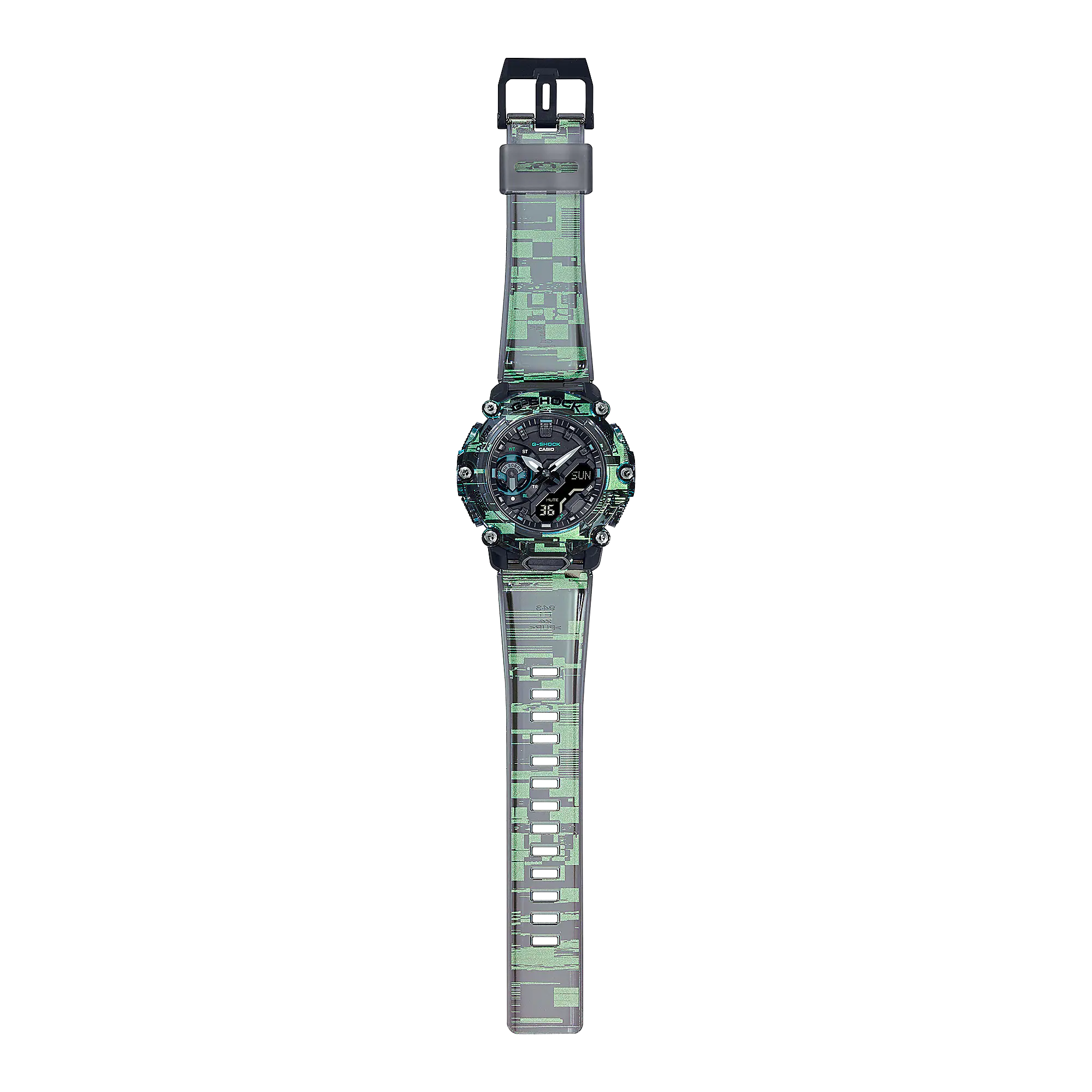 G-Shock Iridescent Digital Transparent Resin Band Watch GA2200NN-1A