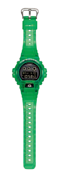 G-Shock 透明绿色树脂表带手表 DW6900JT-3D