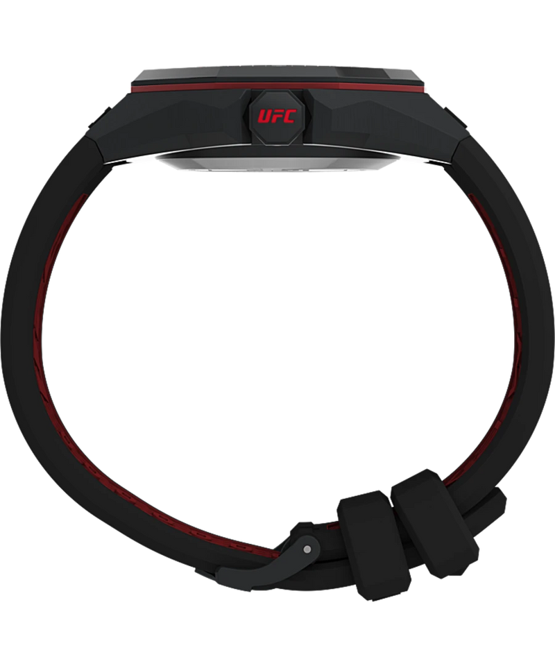 UFC-branded sports watch with a black and red color scheme.