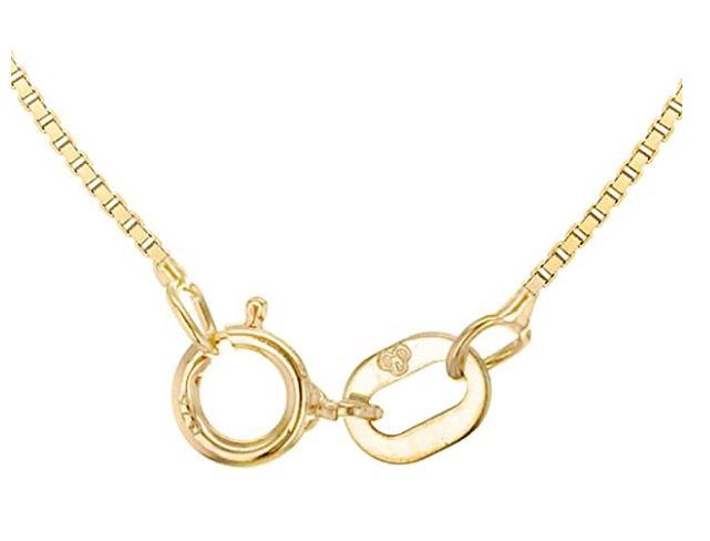 9K Yellow Gold Adjustable Venetian Box Chain 45-50cm